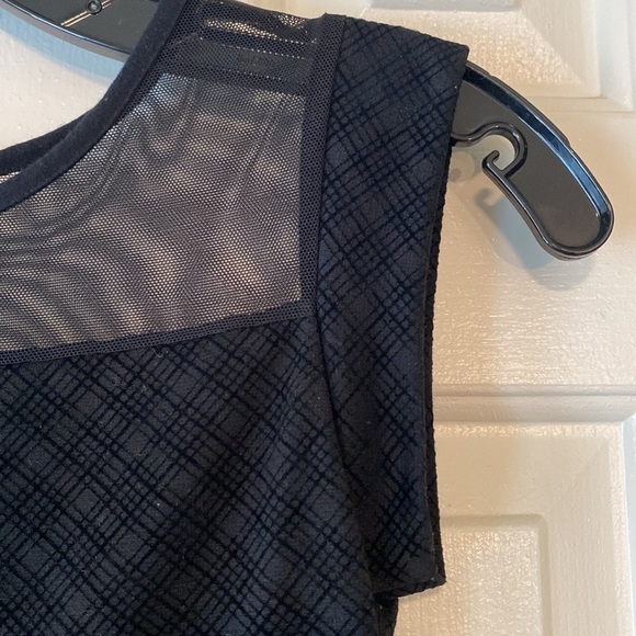 Lovely Black on Black Girls Dress Size Medium w/ Sheer Neckline- EUC - Picture 4 of 7